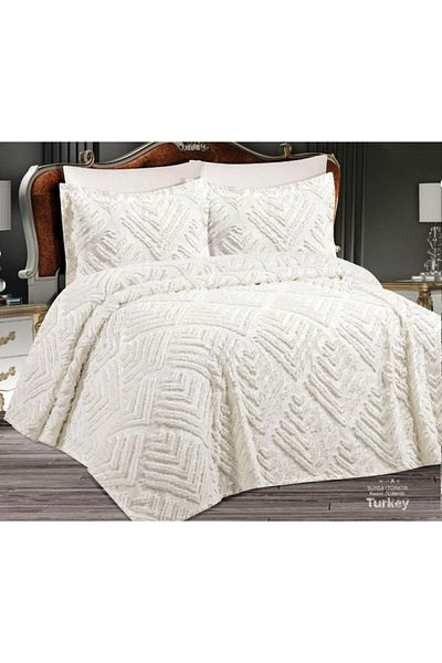 ZESA HOME Vanilla Cotton Double 3 Piece Pique Set