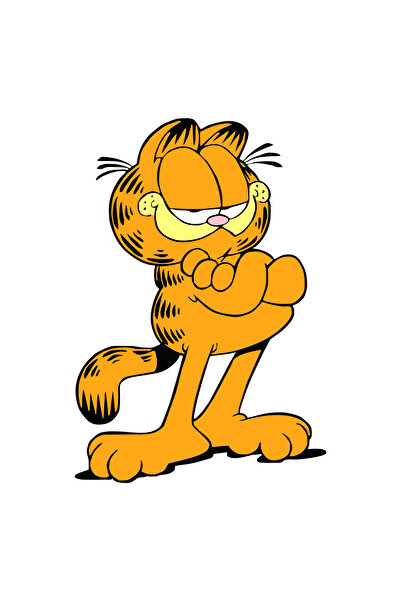 Quart Aksesuar 11,5 x 8 Cm Garfield Kedi Cat Oto Cam Araba Sticker