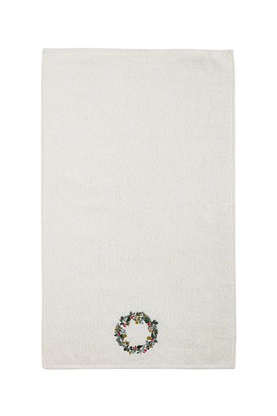 LC Waikiki LCW HOME Εκρού Λουλούδι Κεντημένη Βαμβακερή Πετσέτα Προσώπου 50x80 εκ.