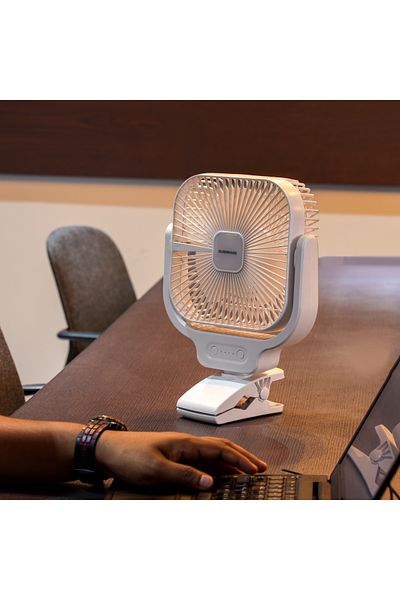 Olsenmark 8" Rechargeable Table Fan Omf1852 With Led Night Light , Emergency