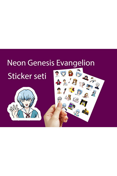 Akumastik Set de autocolante Anime Neon Genesis Evangelion 3cm - Autocolant d...