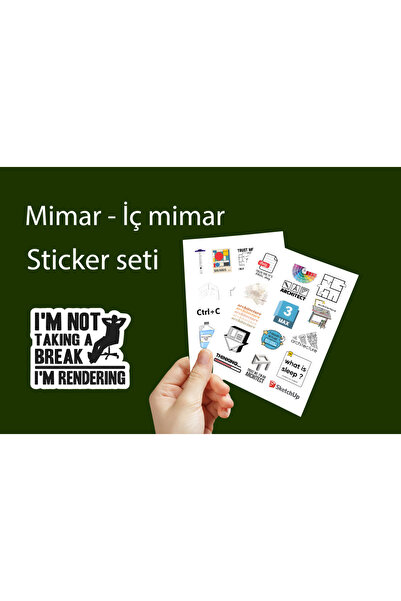 Akumastik Mimar - Set nalepnica za enterijer, nalepnice 3,5 cm - Nalepnica pr...