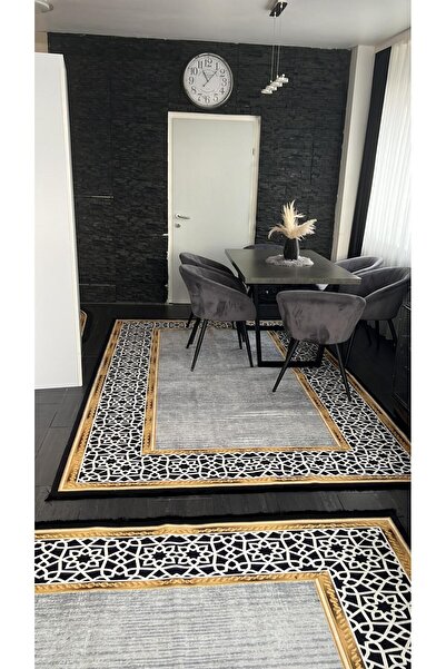 HTC HALI Dijital Baskı Yıkanabilir Kaymaz Deri Taban Leke Tutmaz Halı