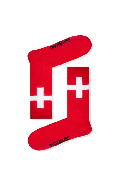 DE&BA SocksWear Unisex Swiss Patterned Tennis Socks