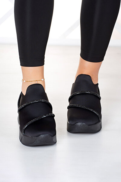 Erkan Saçmacı Tenisky Barbara Black Stretch Black Stone