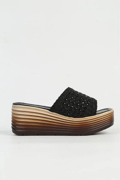 Pierre Cardin Women's Black Heeled Slippers Pc-54573