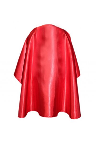 DENBU TEKSTİL Denbu Tekstil 23 Nisan Özel Baskısız Kırmızı Çocuk Pelerini