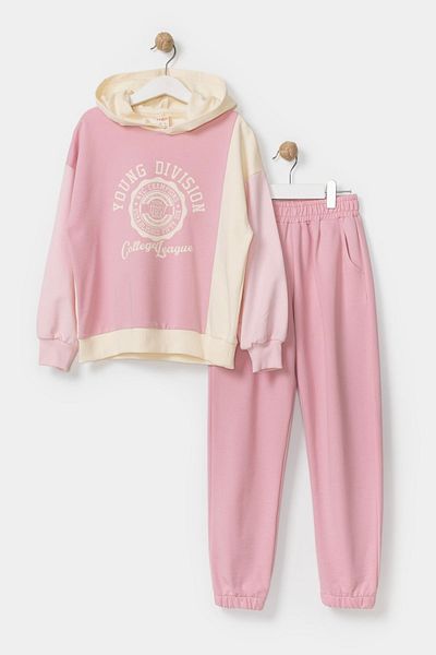 HAUSEkids 7-10 Years Girl's Tracksuit Set - Pink