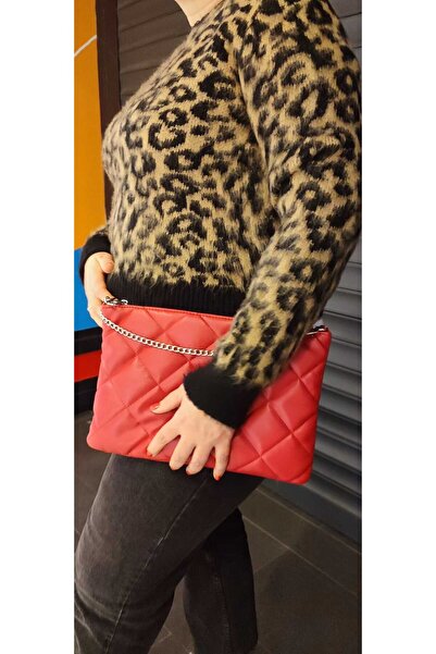 FEHUBLOOM Leopard Pattern Wool Blend Sweater