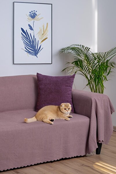 Latuda Home Husa de canapea minimalista cu nervuri - 175x350 cm, Xlarge, reve...