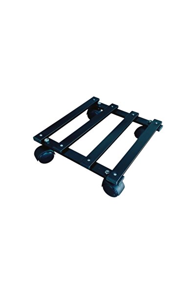 HOLTECH Metal Tasarım Tekerlekli Saksı Altlığı 30 Cm Taşınabilir Hareketli De...