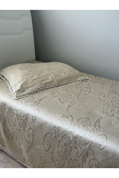 MODA Annooww 2 Parça Tek Kişilikyatak Örtüsü Kapiçino
