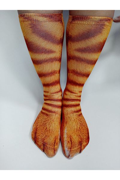 TEMMUZ Animal Pattern Adult and Teen 3D Printed Elastic Socks