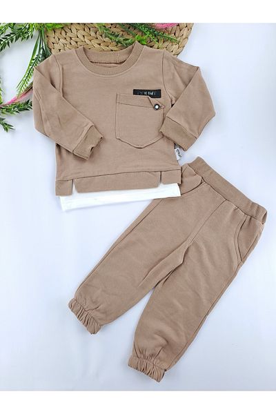 Butik بدلة موسمية للأطفال الأولاد/الأطفال مكونة من 3 ألوان مختلفة مع تفاصيل أزرار وجيب