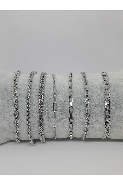 Kusakli 7li Çelik Bileklik Seti