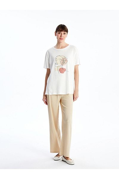 LC Waikiki LCWAIKIKI Classic Crew Neck Printed Women's T-Shirt