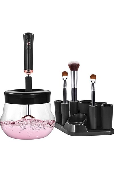Naturalove Black Makeup Brush - Cleansing Device