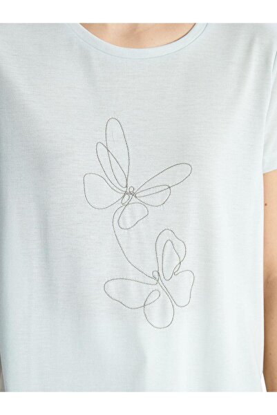 LC Waikiki Lcwaikiki Classic Crew Neck Embroidered Women's T-Shirt