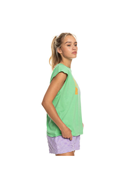 Roxy Γυναικείο πράσινο μπλουζάκι Smell Of Sea J