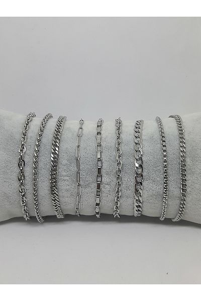 Kusakli Set of 9 Steel Bracelets