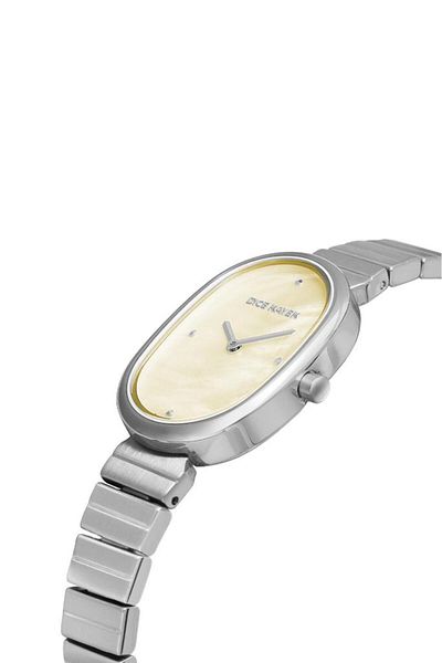 Dice Kayek Dk.1.Ag1365.03 - 3 Atm Waterproof Metallic Color with Oval Mother of Pearl Dial Steel Cord