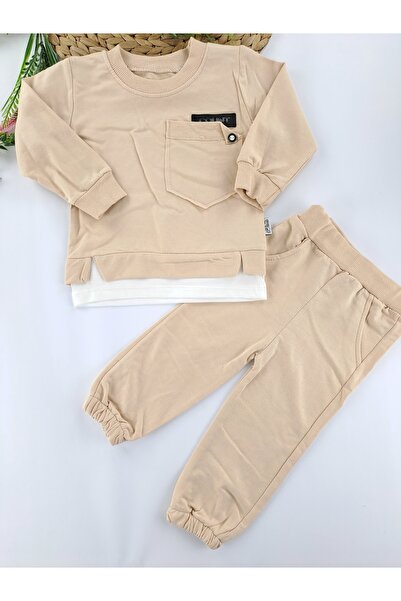 Butik Erkek Bebek / Çocuk Mevsimlik İkili Takım Düğme ve Cep Detaylı 3 Farklı...