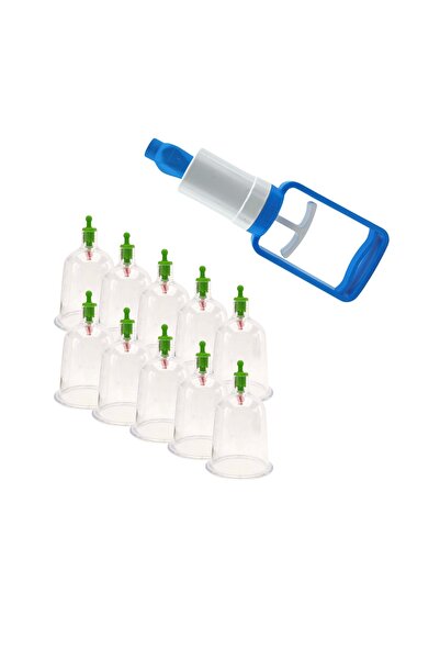 Katre 11 Parça Vakumlu Hacamat ve Masaj Kupa Seti -4 cm-