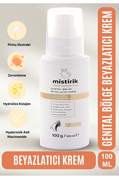 MİSTİRİK Sortino Genital Bölge Beyazlatıcı Aydınlatıcı Cilt Bakım Kremimis1 100ml