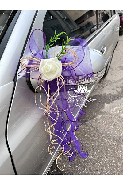 ecrin tuhafiye hobi 10 Adet Düğün Arabası Süsü Gelin Arabası Orkide Konvoy Sü...