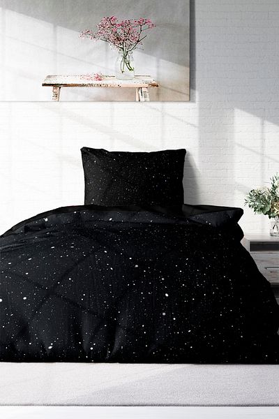 MonoHome Starly Night - 100% Cotton Satin Single Duvet Cover Set