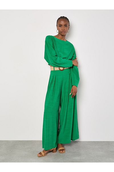 Apricot Crop Batwing Top mit offenem Rücken