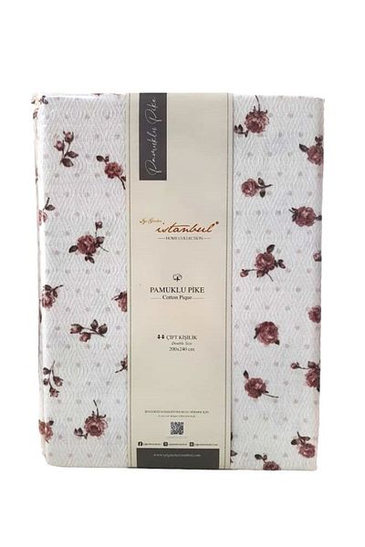İyi Geceler İstanbul Good Night Istanbul 100% Cotton Printed Double Person Single Pike Rosa 200X240