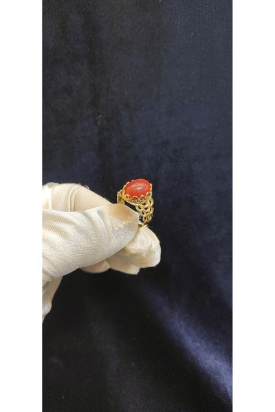 Yıldız Sarraf 14 Ayar Altın Akik Taşlı Yüzük