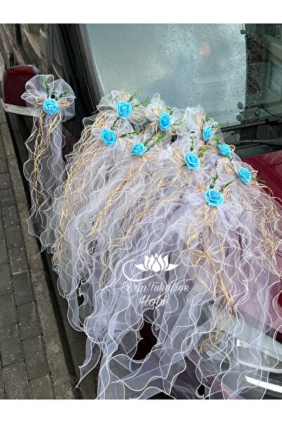 ecrin tuhafiye hobi 10 Adet Düğün Arabası Süsü Gelin Arabası Orkide Konvoy Süsü & Bohça Süsü