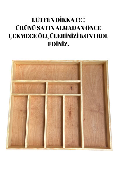 ayfiwood حامل أدوات مائدة خشبي مقاس 50 × 45 سم من Ayfiwood داخل درج أدوات مائ...