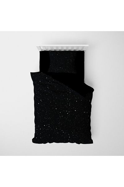 MonoHome Starly Night - 100% Cotton Satin Single Duvet Cover Set