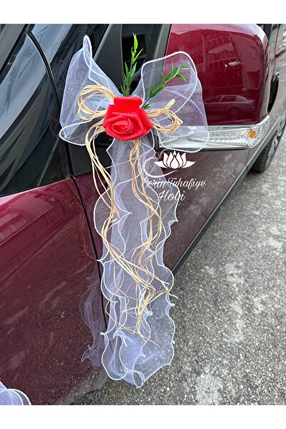 ecrin tuhafiye hobi 10 Adet Düğün Arabası Süsü Gelin Arabası Orkide Konvoy Sü...