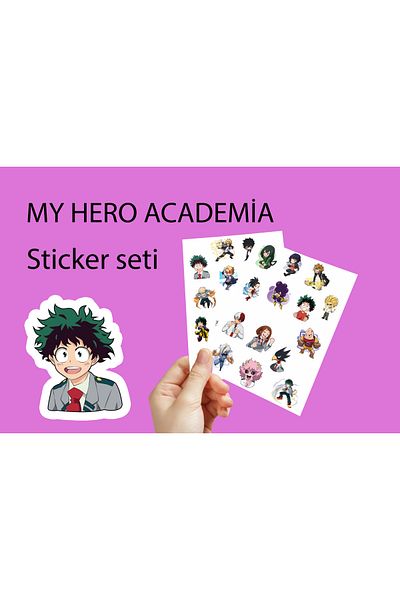 Akumastik مجموعة ملصقات My Hero Academia مقاس 3.5 سم - مجموعة ملصقات الرسوم المتحركة