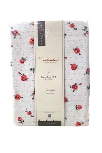 İyi Geceler İstanbul Good Night Istanbul 100% Cotton Printed Double Person Single Pike Rosa 200X240