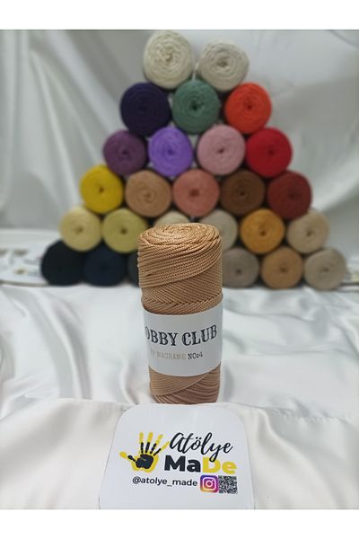 hobby club PP Macrame No:4 Πολυεστερικό Πλεκτό Σχοινί 200gr 230m Premium Quality 33-Camel