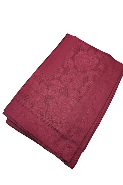 KÜBRAHOME'S 160X220 cm Claret Red Jumbo Stain Resistant Tablecloth