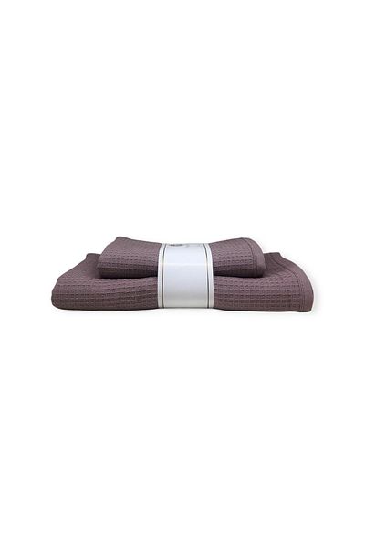 PHILIPPUS Honeycomb 2-Piece Towel Set 100% Cotton 50*90 Hand & Face Towel 70*140 Bath Towel