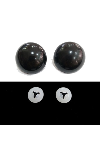 hobimon 50 пар 30 мм Амігурумі Чорні гвинтові парні очі