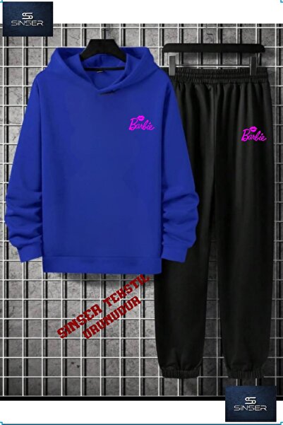 SS SİNSER Детски спортен екип с качулка, с надпис „BARY KISS LOGO”