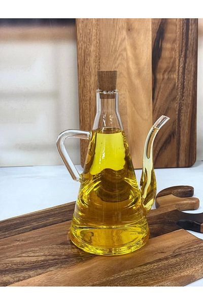 Veliday Napoli Glass Oil Pot with Cork Stopper 500 ml