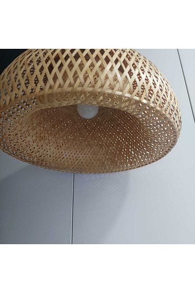 esdekor Chandelier Garden Bamboo Pendant Lamp Southeast Asian Style 1 Piece