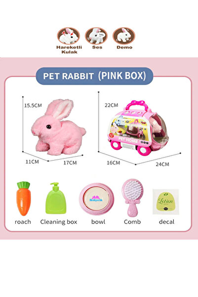 hediyecik Çantalı Peluş Hareketli Tavşan Kulakları Ve Ayakları Hareket Eden S...