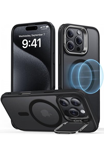 ESR iPhone 16 Pro Uyumlu Halolock Mag Safe Classic Hybrid Standı Silikon Kılı...