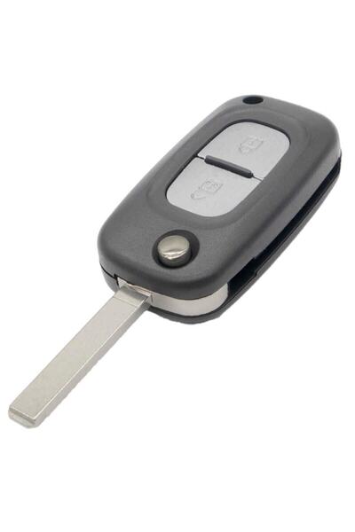 GMA KEYS Renault Clio 3 - Telecomandă pentru mașină cu 2 butoane și recipient pentru chei, calitate 1