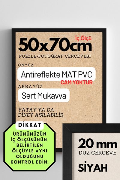 CreaWitch 50X70 cm Transparent Pvc Without Glass Photo Puzzle Forma Document Frame Horizontal Vertical Hanging 20Pcs